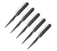 Gogogmee 5 Pezzi Pettini Rat-tail Multifunzione per Styling Capelli Lisci e Ricci Spazzole Nere per Parrucche Districanti e Separatori Trecce per Donne e Uomini Strumenti Professionali per