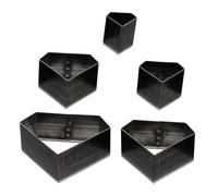 Gogogmee 5 Pezzi Punzoni per Cuoio in Acciaio Duro Fustelle per Taglio Preciso Strumenti per Forare Pelle e Artigianato Alta Durabilità e Versatilità per Borse e Cinture