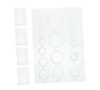 Gogogmee 5 Pezzi Stampi Quilling in Plastica Trasparente Blu con Scala Mezza per Progetti Fai da Te e Artigianato Cartaceo Strumento Precisione per Lavori Creativi Manuali