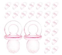 Gogogmee 50 Mini Ciucci Decorativi per Shower Rosa Sicuri in Plastica per Giochi e Confetti Ragazzo
