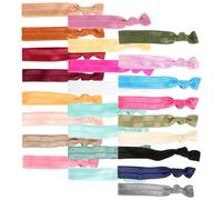 Gogogmee 50 Pezzi Elastici Capelli Knotted Elastic Hair Ties per Donne e Ragazze Morbidi e Resistenti Adatti Capelli Spessi e Sottili Tenuta Delicata per Coda di Cavallo Sport e Uso