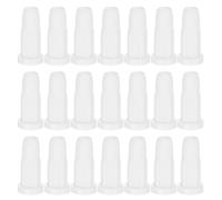 Gogogmee 50 Pezzi Inserti in Plastica per Ruote Sedie con Manicotto Stelo Bianco per Culle e Sedie Boccole Antiscivolo Resistenti per Protezione Pavimenti e Supporto Gambe Mobili