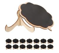 Gogogmee 50 Pezzi Mini Lavagnette in Legno con Supporto per Buffet e Segnaposto Cartellini Memo da Cucina per Eventi Decorazioni Feste e Tavoli Lavagne Piccole Personalizzabili per
