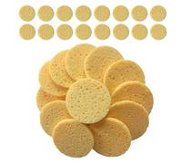 Gogogmee 50 pezzi Spugnette Viso Rotonde in Cellulosa Naturale Spugne Skincare Morbide e Compatte per Rimozione Trucco e Pulizia Profonda Pad Multiuso per Detergere Viso e Strumenti