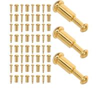 Gogogmee 50 Set Rivetti Viti in Acciaio Inossidabile Dorato per Borse Accessori Hardware Resistenti per Te Rivetti per Rilegatura e Riparazione Pelle Kit Professionale per Creatori di Borse