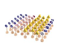 Gogogmee 50 Stradali Legno per Giocattoli Educativi per Insegnare Stradali e Promuovere La Conoscenza del Cognitivo