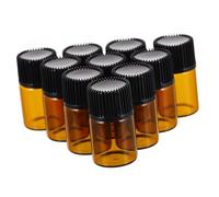 Gogogmee 50pezzi Bottiglia in Vetro per Campioni da Coperchio Ermetico Riutilizzabile e Ricaricabile per Oli Essenziali Profumi per Corpo