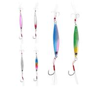 Gogogmee 6 Artificial Fishing Baits Double Hook Metal Lures for Sea And Freshwater Realistic Bionic Simulation with Hard Sinking Design for Bass And Trout