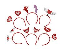 Gogogmee 6 Cerchietti per Chioma a Forma di Cuore per Festa d'Amore Accessori per Chioma da Festa per Adulti Fasce Leggere e Resistenti Design Divertente Copricapo d’Amore Unisex per
