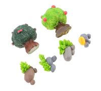 Gogogmee 6 Miniature Stone Figurines Resina Accessori Paesaggistici per Micro Decorazioni per Ufficio e Casa Bonsai Creativi e