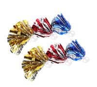 Gogogmee 6 Pezzi di Articoli per Lo Spirito Scolastico da Cheerleader da Cheerleader con Manico da Manganello Shaker per Lo Spirito Bomboniere per Feste di Sport di