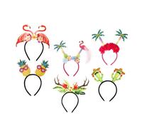 Gogogmee 6 Pezzi Fasce Decorativa Hawaiian per Feste Spiaggia Accessorio per Pool Party e Luau Facile Indossare e