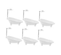 Gogogmee 6 Pezzi Miniatura Vasca da Bagno e Doccia per Casa delle Bambole Accessori Bagno in Miniatura per Giocattolo Vasca e Rubinetto per Gioco Creativo