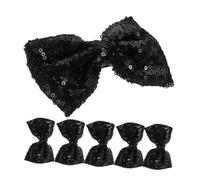 Gogogmee 6 Pezzi Mollette per Capelli Bambina Fiocchetto Lustrini Nero Leggero e Confortevole Accessori Capelli per Neonate e Ragazze Clip Decorativa e Uso Quotidiano