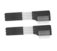 Gogogmee 6 pezzi Pettine per Ciglia in Acciaio Strumento Precisione per Separare e Modellare Ciglia e Sopracciglia Lavabile e Riutilizzabile per Trucco Professionale e Uso Personale