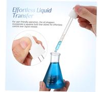 Gogogmee 6 pezzi Pipette Graduata in Vetro con Contagocce Bianco Preciso per Olio Essenziale Strumento Trasferimento Liquidi per Laboratorio e Cosmetici
