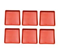 Gogogmee 6 Pezzi Sottovasi Quadrati in Plastica Resistente per Vasi da Piante Base per Fioriere con Design Pratico Antigoccia per ed Esterni Facili da Pulire
