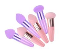 Gogogmee 6 pezzi Spugnette Trucco Mushroom per Fondotinta Doppio Uso Bagnato Asciutto Pennelli Make Up Professionali Ergonomici per Applicazione Delicata e Lavabile Adatto Truccatrici