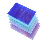 Gogogmee 6 Pezzi Vetro per Mosaico Cattedrale Colorati per Decorazioni Te con Effetto Acqua Scaglie di Mica Iridescenti per Ornamenti Giardino e Progetti Artistici