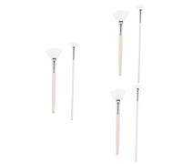 Gogogmee 6 Pz Pennello Ventaglio Di Bellezza Applicatore Maschera Strumenti Per L'applicazione Di Burro Per Il Corpo Pennello Per La Pulizia Del Viso Kit Di Bellezza Bianca Legno Di Loto