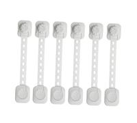 Gogogmee 6 Serrature Sicurezza Regolabili per Cintura Antipizzico per Armadi e Frigoriferi Flessibili e Facili Usare