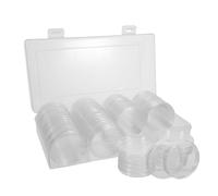 Gogogmee 60 Pezzi Scatola Espositiva Mini Trasparente per Capsule Monete Organizer Protettivo per Collezione Medaglie e Souvenir Custodia Portatile per Collezionisti