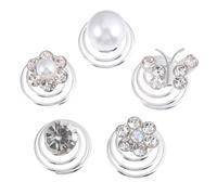 Gogogmee 60pezzi Fermaglio Per Spirale e Forcine Spirale Per Matrimonio Accessori Per Sposa Sintetiche e Zirconi