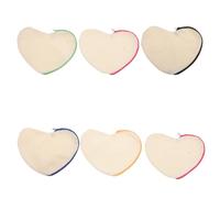 Gogogmee 6pezzi Borsa in Tela Forma di Cuore con Cerniera Astuccio Vuoto per Sublimazione Borsa per Trucco Fai da Te per Articoli da Toeletta con Trasferimento Termico Colore Casuale