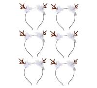 Gogogmee 6pezzi Copricapo Corna Di Cervo Di Natale Cerchietti Per Capelli Per Ragazza Accessori Per Capelli Natalizi Cerchietti Per Corna Di Cervo Cerchietto Per Festa