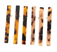 Gogogmee 6pezzi Fermagli Per Capelli Donna in Acetato Leggero Clip Piatte Effetto Leopardo Mollette Vintage Per Styling e Acconciature Firmate Adatte Tutti i Tipi Di Capelli