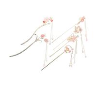 Gogogmee 6pezzi Forcine Retrò Con Nappe Di Fiori Bastoncini Per Chignon in Stile Cinese Antico Mollette Per Acconciature Fermagli Per Capelli Accessori Da Per Donne e Ragazze