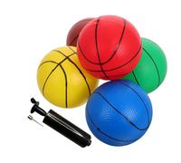 Gogogmee 6Pezzi Mini Palloni da Basket per Set da Colorati con Pompa Palline Morbide Indoor e Outdoor Sicuri e Adatti AI