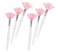 Gogogmee 6pezzi Pennelli Ventaglio Per Trucco Viso Spazzole Morbide Per Contouring e Illuminazione Strumenti Di Bellezza Multi-funzionali Per Fondotinta e Polvere