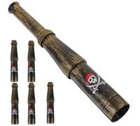 Gogogmee 6pezzi Telescopio Pirata in Plastica Per Ragazzo Anni Giocattolo Monocolo Cosplay Decorazioni Feste in Costume Strumento Educativo Regalo Per Ragazzo