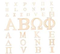 Gogogmee 72 pezzi Lettere in Legno Grezzo per Decorazioni Creative e Fai da Te Lettere di Legno Piane per Artigianato e Apprendimento Educativo