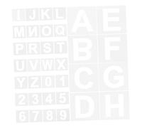 Gogogmee 72 Pezzi Stencil Plastica Riutilizzabili per Pittura Spray Lettere e Numeri Facili da Pulire e Allineare per Progetti DIY Arte e Decorazioni Muro Camera