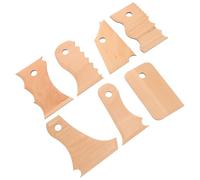 Gogogmee 7pezzi Strumenti Scultura Argilla in Legno Ergonomici per Modellare e Intaglio Pasta Modellare Terracotta Utensili Sicuri e Resistenti per Ceramica e Fai da Te