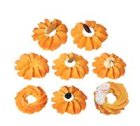 Gogogmee 8 Elementi Biscotti Artificiali Simulati e Modelli di Biscotti Realistici in PVC Decorativi per Cucina Famiglia e Esposizione 6X6X1 CM