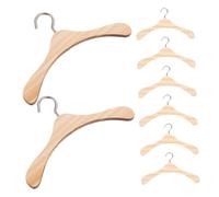 Gogogmee 8 Mini Appendiabiti in Legno per Bambole Bjd Organizer Miniature Accessori per Vestiti da Sostenitori Resistenti per Guardaroba Bambole