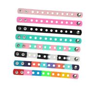 Gogogmee 8 pezzi Braccialetti in Silicone Regolabili per Feste e Eventi Materiale Morbido e Confortevole per Personalizzazione per Attività Outdoor e Gadget Party