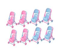 Gogogmee 8 Pezzi Mini Doll Stroller Realistic Portable Pushchair Toy For Children S Role Playing Compact Pretend Play House Accessory For Imaginative Nursery Fun