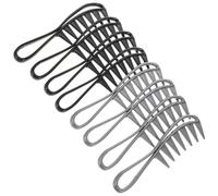 Gogogmee 8 pezzi Pettini Dentati Larghi Anti-statici per Capelli Ricci e Crespi Pettine Styling Capelli Uomo Donna Resistente e Leggero Adatto Tutti i Tipi di Nero e Argento