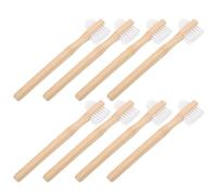 Gogogmee 8 Pezzi Spazzolini per Protesi Dentarie con Manico Ergonomico Antiscivolo Setole Nylon Medio-dure Doppia Faccia Angolate per Pulizia Quotidiana di Denti Falsi e Apparecchi Orali