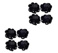 Gogogmee 8 Pz borsa retina per barrette hair pin retina per da balletto per ragazze retine per da donna copertura del panino copertura per crocchia di Black