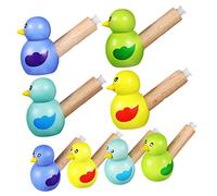 Gogogmee 8 Pz fischio forti fischi sonori figurina di uccelli giocattolo con fischietti d'acqua fischietto giocattolo fischietti in legno per bambini fischietto dei cartoni animati pvc