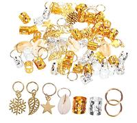 Gogogmee 80 Pezzi accessori per a treccia barrette forcine hair clips hair pin accessori per intrecciare perline intrecciate perline spaventose ciondoli per intrecciati lega