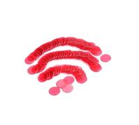 Gogogmee 80 Pezzi Fiches del Bingo in Plastica Trasparente Rosse, Marcatori per Giochi Educativi e Attività di Conteggio, Forniture per Bingo e Esercizi Matematici