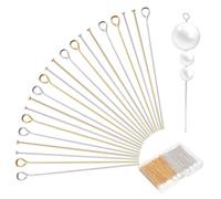 Gogogmee 800 Pezzi Spille per Gioielli Flat Head e Eye Pins Accessori Bigiotteria in Doppia Finitura Oro e Argento per Creazione Charms e Bracciali Fai da Te