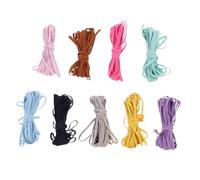 Gogogmee 9 Pezzi Elastici Colorati in Nylon Yards Fasce Elastiche Piatte per Fai da Te Elastici Resistenti e Flessibili per e Colore Casuale