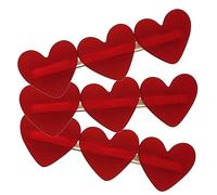 Gogogmee 9 Pz tornante barrette hair clip hair jewelry fermacapelli hair bow pinze per clip da donna molletta fermaglio per a cuore clip di fissaggio plastica rosso